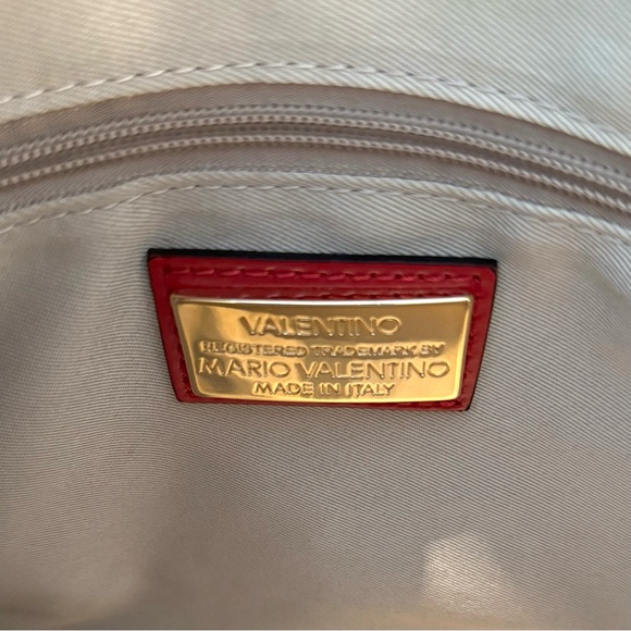Valentino Red Mimi Monogram Leather Shoulder Bag - Picture 13 of 13